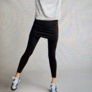 CAbi M'Leggings in black mesh skirt on cropped leggings size M